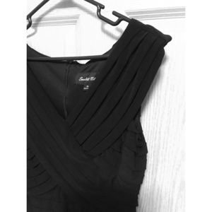 Scarlett Nite Size 10 Black Midi wrap dress